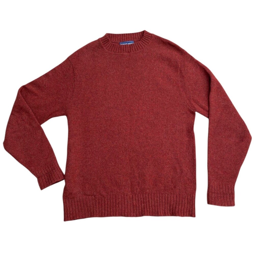 Vintage Robert Bruce unisex size L rust orange wool pullover sweater
